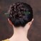 6.69 Inches Green Hetian Jade Hair Sticks for Women Girl Retro Traditional Hairpins