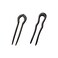 Carved Hair Forks for Buns for Women Two Prong Hair Stick for Long Hair U Shape Wood Hair Pin Handmade Hair Accessories(2pack)