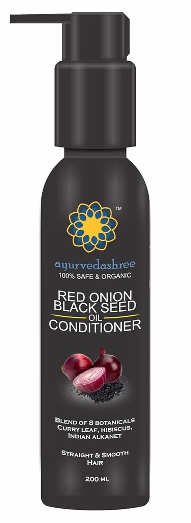 Botanical Conditioner - Red Onion, Black Seed, Argan, Coconut, Neem, Hemp, Amla &amp; Aloe Vera   Deep Conditioning for Dry, Thin &amp; Damaged Hair   200 ML - 6.76 fl oz