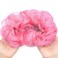 Space Bun Hair Piece, Pink Messy Bun Hair Pieces for Women Girls Synthetic Wavy Curly Hair Bun Scrunchies Ponytail Extensions (Pink)