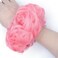 Space Bun Hair Piece, Pink Messy Bun Hair Pieces for Women Girls Synthetic Wavy Curly Hair Bun Scrunchies Ponytail Extensions (Pink)