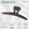 Parcelona French Pinch Tortoise Shell Covered Spring Crystal Jaw Hair Claw Clip Clamp Clutcher for Women