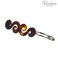 Parcelona French Swirl Medium Tortoise Shell Celluloid Hair Clip Barrette - 3 Inches