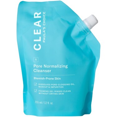 Paula's Choice CLEAR Pore Normalizing Cleanser, Salicylic Acid Acne Face Wash for Large Pores, Redness &amp; Blackheads