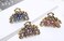 Retro Flowers Hair Claw Clip for Women Lady Vintage Alloy Rhinestone Hair Jaw Clips Hairpin Fancy Hair Barrette Clamp (Purple)