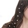 3 PCS Women Crystal Flower Long Hair Decorative Headdress Hair Extensions with Comb Invisible Streamline Hairpin Hair Accessories (White)
