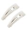 2PCS Sweet Imitation Pearl Hair Clips Hairpin Simple Fashion Alloy BB Hairgrip Hair Accessories for Women (Drop-shaped, Silver)