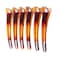 12PCS Brown Plastic Metal Alligator Bows Hair Clips Professional Hairdressing Salon Hair Barrettes Duck Bill Teeth Hair Clips Non Slip band Clips (9.5CM)