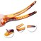 12PCS Brown Plastic Metal Alligator Bows Hair Clips Professional Hairdressing Salon Hair Barrettes Duck Bill Teeth Hair Clips Non Slip band Clips (12CM)