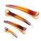 12PCS Brown Plastic Metal Alligator Bows Hair Clips Professional Hairdressing Salon Hair Barrettes Duck Bill Teeth Hair Clips Non Slip band Clips (12CM)
