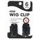 Self Snap On Wig Clip 6PCS (Black), Made in Korea and No Sewing Needed for Hair Extensions
