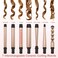 7-in-1 Infrared Curling Iron Wand Set, Dual Voltage Curling Wand with Temperature Control, Auto Shut Off, Hair Curler for Wavy/Air Bang/Ringlet/Spiral with Glove and 2 Hair Clips