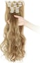 24"-26" Clip in Hair Extensions 6Pcs 16 Clips Curly Wavy Straight Thick Clip on Synthetic Hair Extension Hairpieces