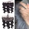 Body Wave 100% Remi Brazilian Virgin Hair 13X4 Ear to Ear HD Clear Lace Frontal Closure Body Wave Human Hair Pre-Pull Baby Hair extension Black Natural color 150 Density (18 Inch, 13X4 frontal)