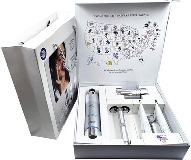 Face Natural Ingredients Cream Gift Set Face Massager,Serum Wow Effect,Tightening, Firming, Anti Wrinkle, for Men &amp; Women, Non-Greasy Formula Paraben-Free