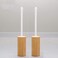 2Pcs 6ml(1/5oz) Reusable Empty Bamboo Lip Gloss Tubes Lip Balm Bottles Vials Cosmetic Makeup Travel Containers with Wand Applicator for DIY Lipstick