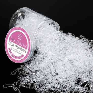 Clear Elastic Hair Bands, Small Hair Ties Tiny Rubber Bands Baby Ponytail Holders for Toddler Girls 1000pcs