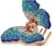 Suoirblss 1PC Elegant Butterfly Hairpin Fancy Rhinestones Claw Clip Jaw Clips for Women Lady (Blue)