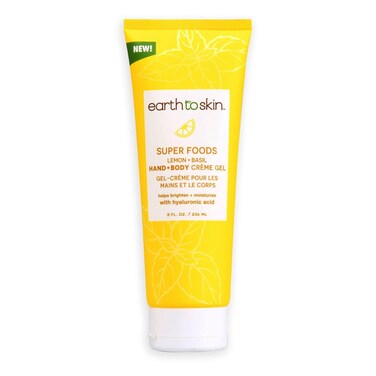 Earth To Skin Super Foods Lemon + Basil Hand &amp; Body Creme Gel (8.0 Fl Oz)