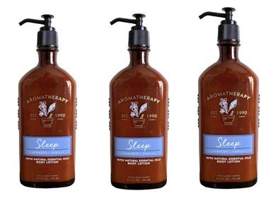 Lot of 3 Bath &amp; Body Works Aromatherapy Lavender Vanilla Body Lotion (Lavender Vanilla)