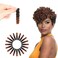 MIMAN 5 Packs 10 Inch Short Crochet Hair Braiding 8MM Curly Crochet Hair Braids for Women Synthetic Hair Extension for Women DIY Mohawk Braided Wigs(Black to Brown #1B/30)