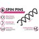 30pcs Spiral Bobby Hair Pins, Non-Scratch Round Tips Twist Screw Hair Pins Middle (Black)