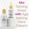 Face Tanning Drops to Add to Moisturizer, Face Self Tanner with Revitalizing Cream, Bronzing Drops with Hydrating Cream 1oz+3.4oz
