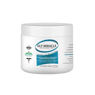 GLY MIRACLE Moisturizing Body Cream, 16 oz Jar - Non-Greasy Skin Humectant for Extremely Dry Skin, Hands, Body, and Feet, Light, Fresh Scent with Pure Glycerin for Nourishing Hydration