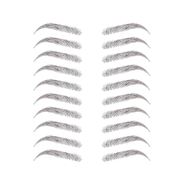 Neva Nude Instant Eyebrows 10 Pairs, Dark Brown/Black Temporary Eyebrows   Easy Application &amp; Long Lasting   Waterproof (Hot Professor)