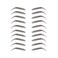 Neva Nude Instant Eyebrows 10 Pairs, Dark Brown/Black Temporary Eyebrows   Easy Application &amp; Long Lasting   Waterproof (Sexy Substitute)
