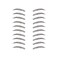 Neva Nude Instant Eyebrows 10 Pairs, Dark Brown/Black Temporary Eyebrows   Easy Application &amp; Long Lasting   Waterproof (Amorous Assistant)