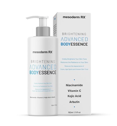 Advanced Skin Hydrating Brightening Body Essence, Niacinamide, Kojic Acid, Vitamin C, Hyaluronic Acid, Alpha Hydroxy Acids - Enhance, Smooth, Reduce Dark Spots, Uneven Skin Tone, 150ml.