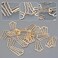 AUEAR, 20 Pack Metal Gold Hair Combs Pins 4 Teeth Accessories for Women Girl Decorative