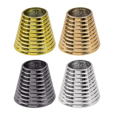 AUEAR, 4 Pack Ponytail Cover Cuff With Teeth Plastic hair Rings cuffs Holder for Women