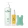 OSEA Glow &amp; Go Facial Full Size Set - Includes Full Size Ocean Facial Cleanser (5oz), DayGlow Face Oil (1oz), Gua Sha Sculptor - Clean Beauty Set - Radiant Mother's Day Gift Set