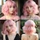 Bob Wig for Women Short Wig Curly Wig for Women Synthetic Bob Wig With Bangs for Daily Use
