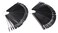 2 Sets 100 Tips Fan Shape Plastic Nail Art Tips Display Polish Board Display Practice Sticks with Metal Split Ring Holder (Black)