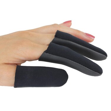 Jatai Heat Shield Professional High Heat Resistant Finger Protection Guards for Curling and Flat Irons, Wands, Blow Dryers - 3pc (Small/Medium, Black)