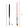 WOKOTO 2PCS Black And Pink Nail Ombre Brushes Gradient Painting Pens Brushes With Wood Handle Uv Gel Nail Art Manicure Brushes Kit