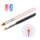 WOKOTO 2PCS Black And Pink Nail Ombre Brushes Gradient Painting Pens Brushes With Wood Handle Uv Gel Nail Art Manicure Brushes Kit