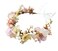 Pearl Flower Crown Floral Garland Headband Flower Halo Headpiece Hair Wreath Boho Wedding Photos Pink