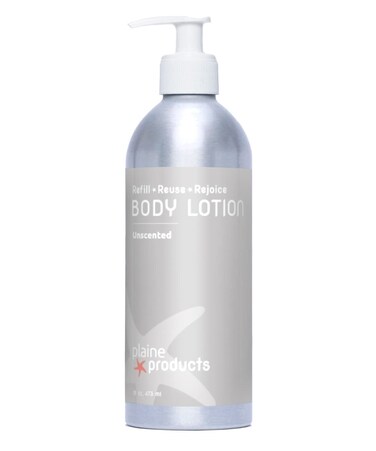 Plaine Products Refillable Body Lotion for Sensitive Skin: Unscented, 16 oz (Original (with pump))