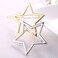MIAO JIN 8 Pcs Exquisite Hollow Star Shape Hair Clips Hair Pins for Women's and Girls (Gold, Sliver)