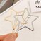 MIAO JIN 8 Pcs Exquisite Hollow Star Shape Hair Clips Hair Pins for Women's and Girls (Gold, Sliver)