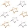 MIAO JIN 8 Pcs Exquisite Hollow Star Shape Hair Clips Hair Pins for Women's and Girls (Gold, Sliver)