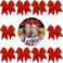 Kenz Laurenz 7" Jumbo Cheer Bow Big Hair Bows with Ponytail Holder Large Classic Accessories for Teens Women Girls Softball Cheerleader Sports Elastics Ties Handmade (10 pack Red)