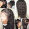 JYZ Full Lace Human Hair Wigs Burmese Wet Curly Hair 150% Density Full Lace Wigs Human Raw Hair Plucked Bleached Knots with Baby Hair 14 Inch Free Part