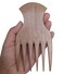 Natural Wood Comb Big Wide Tooth Wooden Afro Pick Handmade for Thick Wet and Curly Hair for African American Men and Women