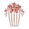 Flower Rhinestones Hair Combs Accessories,Perfect Mother's Day Gifts,Birthday Gifts,Wedding Gifts（Pink）