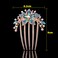 Flower Rhinestones Hair Combs Accessories,Perfect Mother's Day Gifts,Birthday Gifts,Wedding Gifts（Blue）